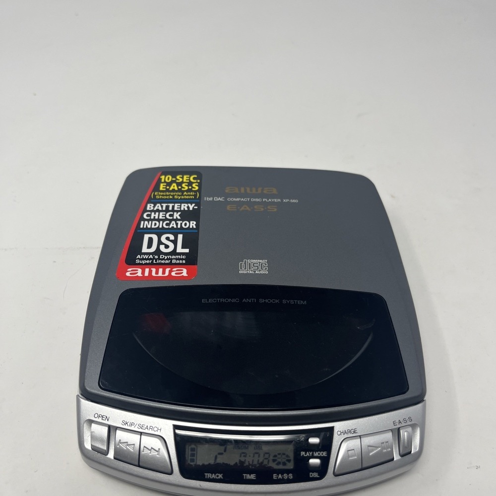 Aiwa Portable CD Compact Disc Player XP-560 EASS Tested  Working